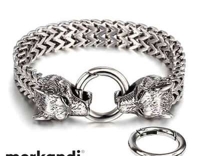 Accessorize Your Look: Men&#039;s wolf bracelet HatiSkoll   clone