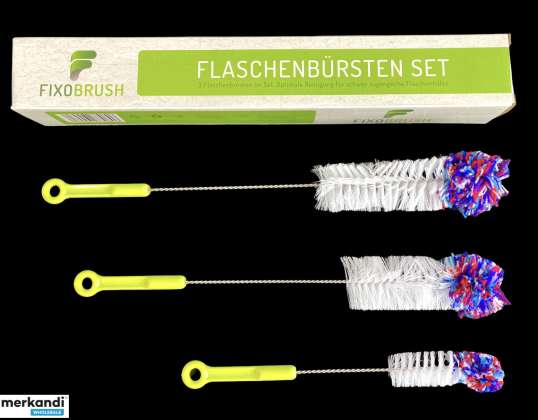 300 Sets of 3 Fixobrush Bottle Brushes 3 Sizes Bottle Brush Housewares, Remaining Stock Pallets Special Items Wholesale