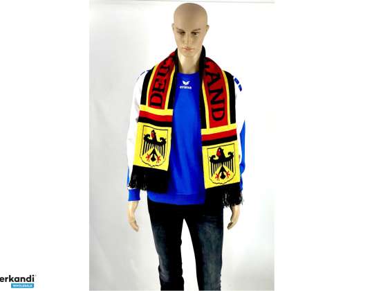 250 pcs. Germany Fan Scarves Football Fan Merchandise, Remaining Stock Pallets Wholesale for Resellers