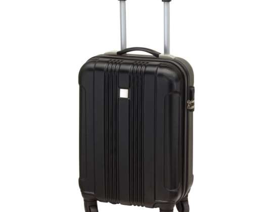 Elegant Trolley Board Case VERONA Stylish Hand Luggage in Black