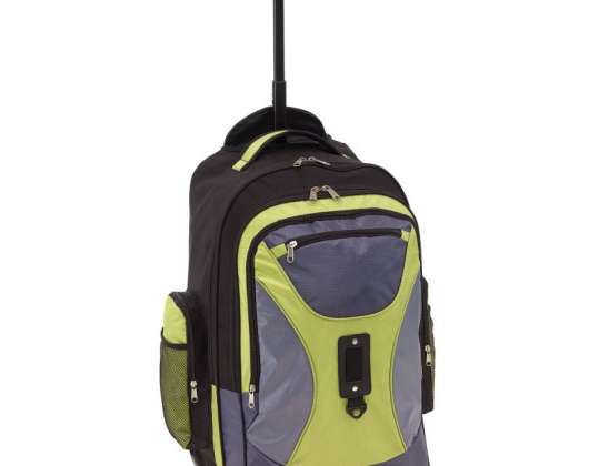 Versatile trolley backpack COMFORTY Practical travel backpack in grey green