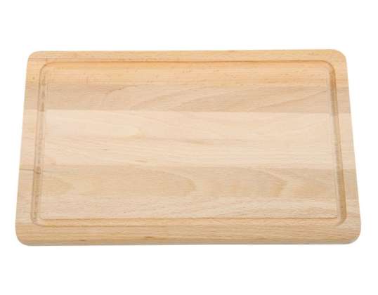 Braunes Schneidebrett WOODEN SQUARE   Robustes Holz Küchenbrett  Quadratisch