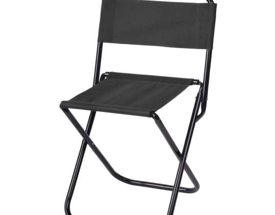 TAKEOUT Camping Folding Chair in Black Robust &amp; Comfortable