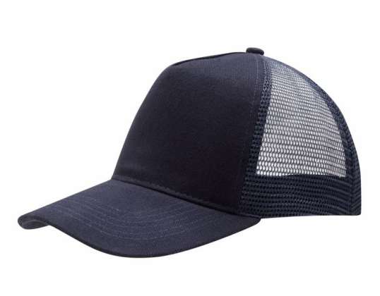 Sporty 5 Panel Cap FASTBALL Navy Blue Design for Women and Men Modern and Comfortable