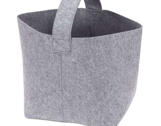 Robuste COSY Kaminholz Tasche in schickem Grau