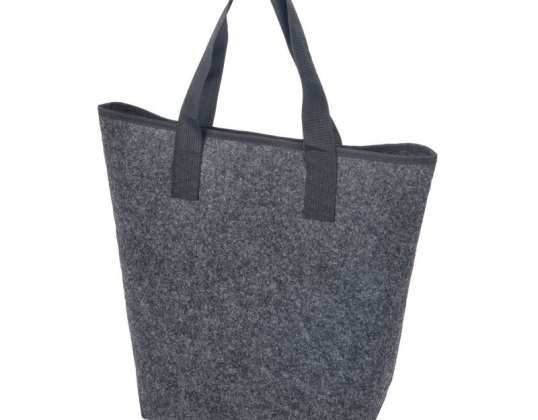 Anthracite-coloured KATE tote bag made of felt – Stylish, spacious, durable, versatile