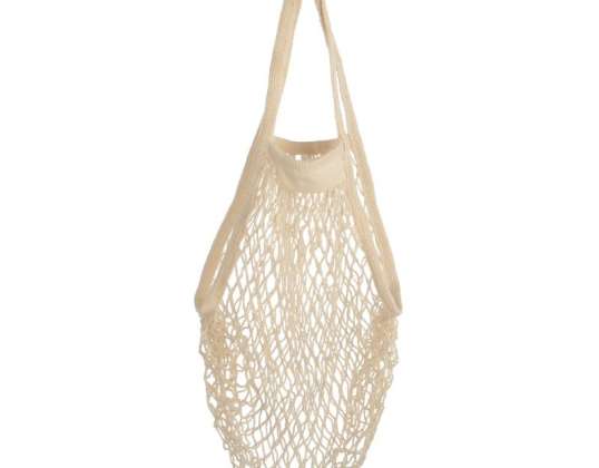 Small Beige Shopping Net NET S Practical mesh carrying bag for everyday use