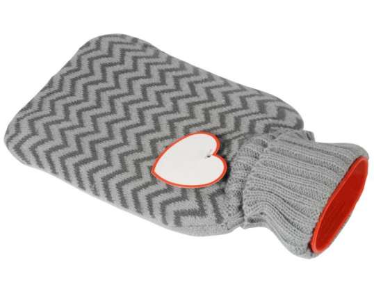 Cuddly hot water bottle CUDDLE Grey Soft Comfortable and heat-retaining