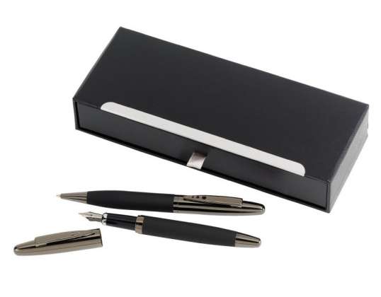 BLACK ELEGANCE writing set: Stylish stationery in deep black