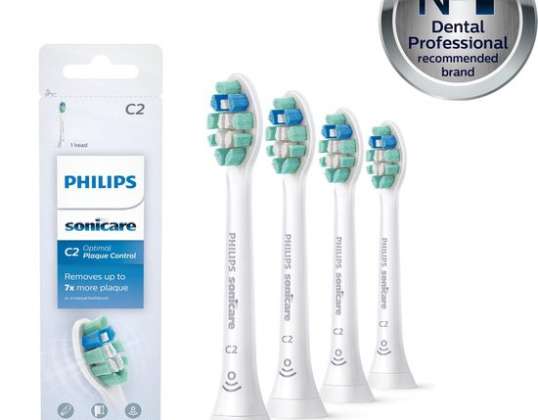 Philips Sonicare C2 Optimal Plaque Defence HX9024/10 Replacement Brush Heads - Pack of 4