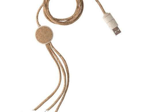 Gemma Stainless Steel Charging Cable Robust in Brown