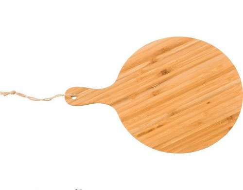 Round bamboo cutting board Heddy brown durable and versatile