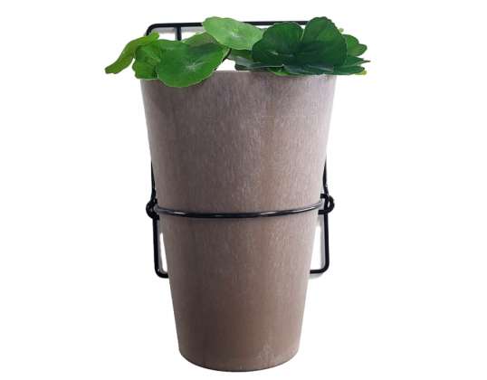 Artstone Black Metal Wall Hangers with Plant Pot - Robust and Stylish Storage Solutions