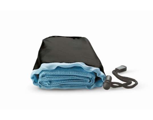 Sports towel in nylon bag DRYE Blue – Quick-drying, lightweight and portable