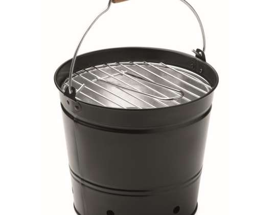 BBQTRAY grill bucket – Practical BBQ bucket in black for on the go