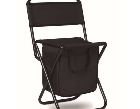 SIT &amp; DRINK Folding Chair with Cooler Bag in Black – Practical &amp; Cooling