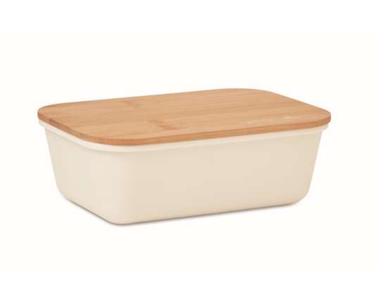 Beige THURSDAY Lunchbox with Bamboo Lid Eco Friendly Stylish Durable Meal Container