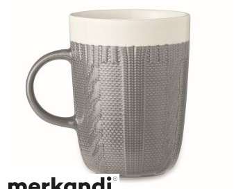 KNITTY Tasse à café en céramique 310 ml en gris élégant – Cosy et moderne