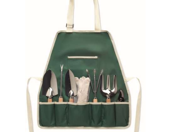 Garden set with apron GREENHANDS Green for comfortable and efficient gardening