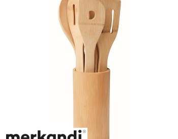 KYA Bamboo Kitchen Utensils Set – Natural Wood Eco-Friendly