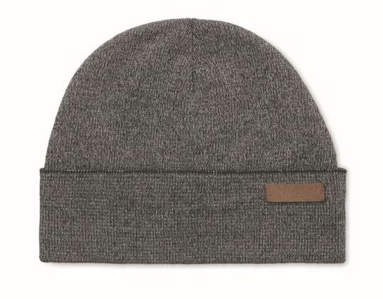 TUZO Doppellagige Acryl Beanie in Schwarz – Warme und robuste Wintermütze