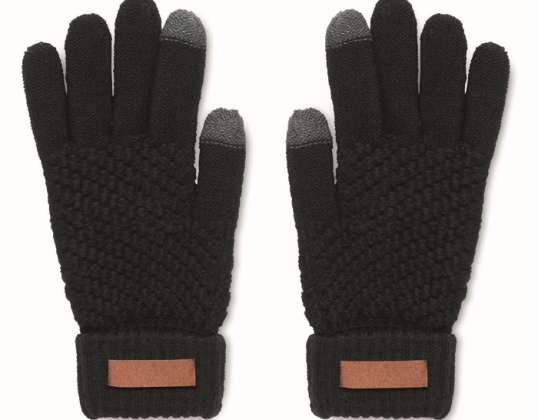 Touchscreen Gloves RPET TAKAI Black: Practical accessory for smartphone users