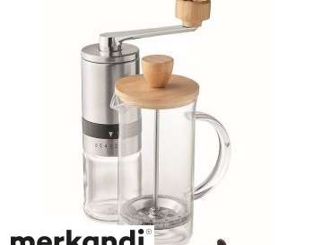 TERA coffee maker set in matt silver: Elegant coffee culture