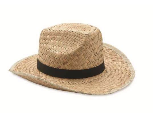 TEXAS Cowboy Straw Hat in Jet Black – Robust &amp; Stylish for Outdoor