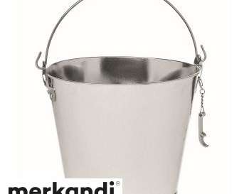 BUCKY Metal Bucket 4L in Matte Silver Versatile &amp; Robust