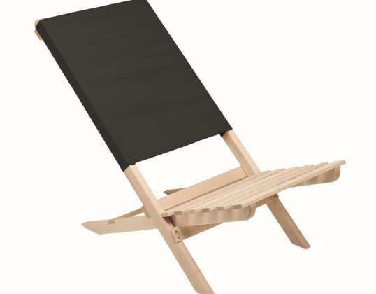 MARINERO Folding Beach Chair in Black – Comfort &amp; Style on the Beach