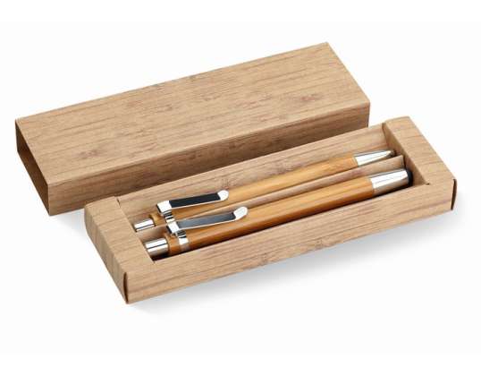 BAMBOOSET Bamboo Stationery: Natural Wood Design