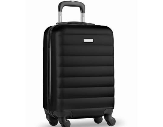 Robust Hard Shell Trolley BUDAPEST Sturdy Case with Hard Shell in Black