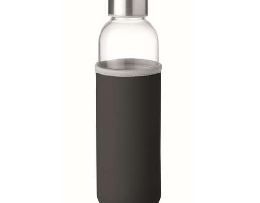 UTAH GLASS Black Glass Bottle 500ml Elegance and Functionality