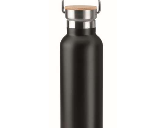 Vacuum flask 500 ml HELSINKI – Stylish black thermos bottle