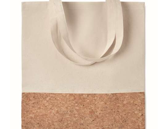 Beige ILLA TOTE shopper with trendy cork trim