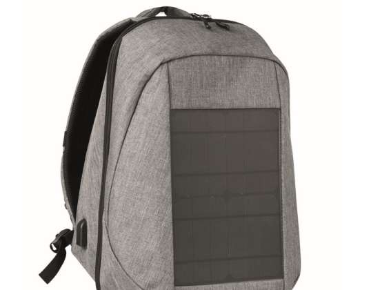 Solar Backpack TOKYO SOLAR Black Stylish Eco-Friendly Backpack with Solar Panel