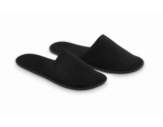 Hotel Slippers in Case 'FLIP FLAP' – Black Stylish &amp; Practical for Travel and Home