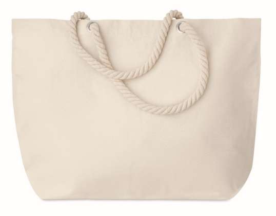 MENORCA Beach Bag in Beige with Cord Handle – Stylish &amp; Spacious