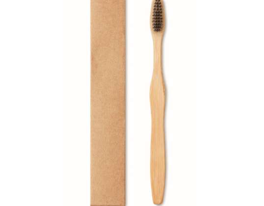 DENTOBRUSH Brosse à dents en bambou noir – Écologique et élégante