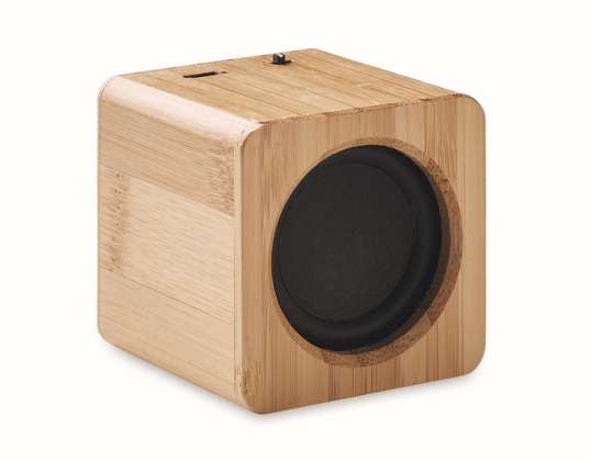 Wooden Wireless Speaker AUDIO Wireless Bluetooth Speaker Natural Wood Design 2x5W