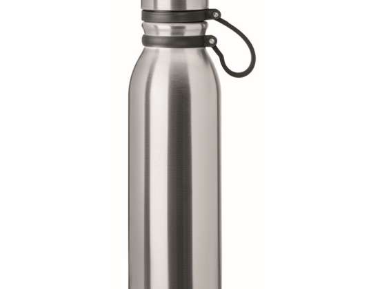 Double-walled bottle 600 ml ICELAND LUX – Stylish matt silver thermos bottle