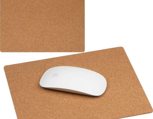 Tapis de souris en liège beige écologique, élégant et pratique