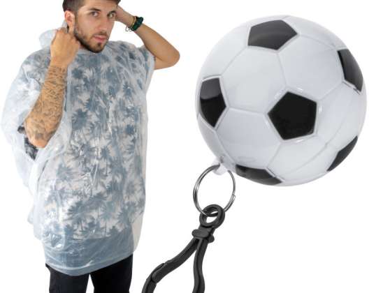 Multicolor Rain Poncho in Football Plastic Ball Ready to Play in Rain