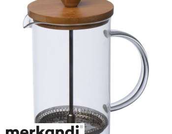 Glass Coffee/Tea Maker with Bamboo Lid: Clear &amp; Natural