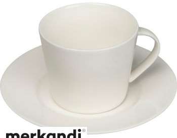 Elegant hvit porselen kopp med skål Classic sett 250ml