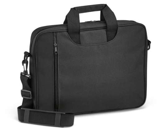 GARBI Laptop Briefcase up to 15 6'' made of 600D Polyester Black Robust & Practical