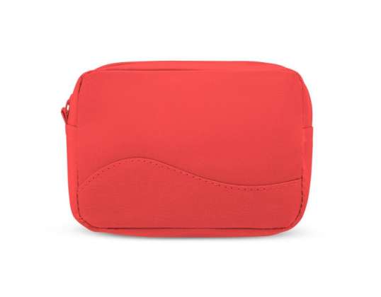 MARIE microfiber cosmetic bag in bright red