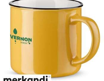 VERNON Ceramic Mug 340 ml in Sunny Yellow: Lively &amp; Long-Lasting