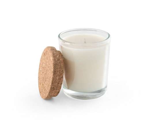 ZEN 80 Scented candle in glass jar with cork lid 80 g Transparent: Natural relaxation in a clear design