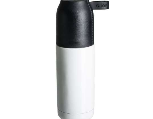 OSORNO thermal water bottle – Black and white versatile thermal bottle for on the go